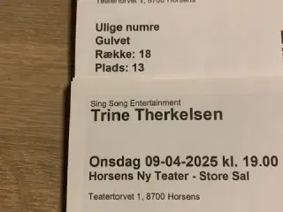 Trine Therkildsen - 2 stk koncertbilletter