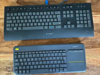 2x Logitech tastatur (K400 Plus/K290)