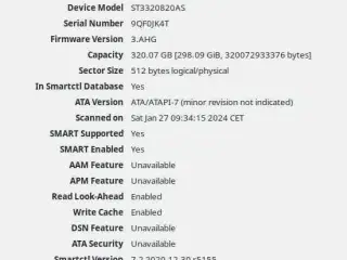 Seagate Barracuda 7200, 320 GB, God