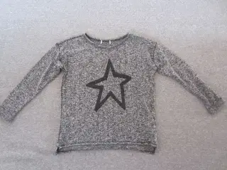 Grå bluse - trøje med stjerne i str. 170