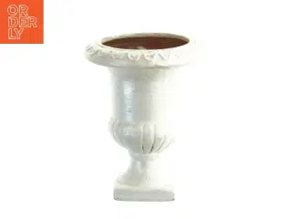 Antik hvid vase (str. 15 cm)