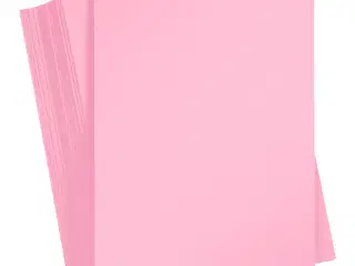 Karton, A4, ark 210x297 mm, 180 g, lys pink, 100ark/ 1 pk.