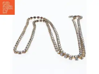 Halskæde med krystaller (str. 105 cm)