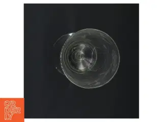 Stort glas med slebet mønster (str. 23 x 9 cm)