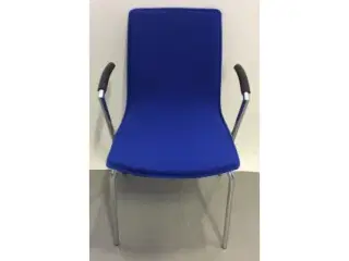 Four design g2 konferencestole i blå med blank crom stel