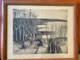 Litografi, stik, Niels østergaard