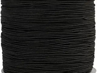 Sort Elastiksnor 1 mm - 250 m til Kreative Projekter