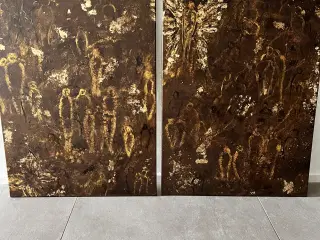 Ukendt Kunst Abstrakte Malerier Sæt af 2 
