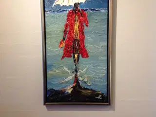 Elegant kvinde i blæsevejr "