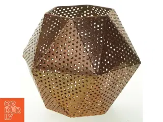Kobber geometrisk lysestage (str. 19 cm)