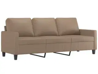 vidaXL 3-personers sofa 180 cm kunstlæder cappucci