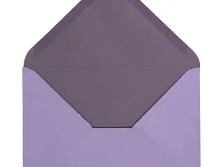 Kuvert, kuvert str. 11,5x16 cm, 100 g, mørk lilla/lilla, 10stk./ 1 pk.