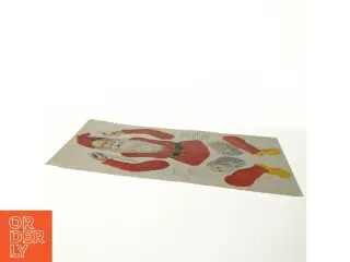 retro stor ubrugt Sprællermand julemand (str. 35 x 25 cm)