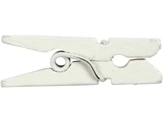 Minitøjklemme, L: 25 mm, B: 3 mm, hvid, 36stk./ 1 pk.