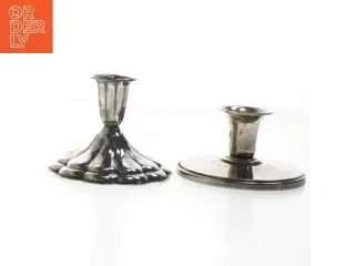 Sæt af vintage lysestager (str. Ø 11 cm)