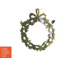 Guld julekrans dekoration (str. 9 cm)