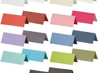 Bordkort 9x4 cm - 30 stk. i Assorterede Farver