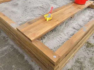 Sandkasse, egetræ - byggesæt