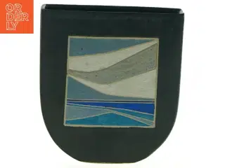 Keramikvase med landskab (str. 11 x 10 cm)