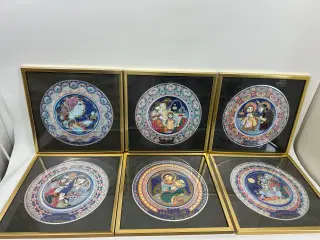 6 stk. Bjørn Wiinblad, jule-serie (1977-1982)