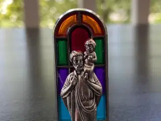 * Lille Sankt Christopher-figur -  i zink