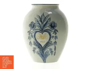 Håndmalet vase fra Nymølle (str. 17 cm)