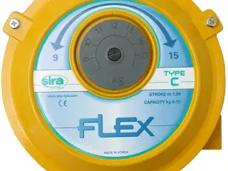 Flex C balanceblok kapacitet 9 - 15 kg og 1,5 m stålwire