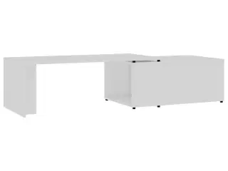 Sofabord 150x50x35 cm konstrueret træ hvid