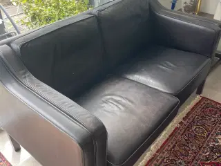 Sofa sort læder