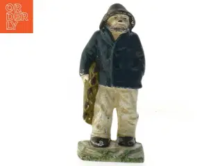 Støbejernsfigur af fisker (str. 16,5 cm)