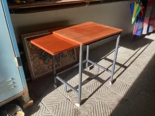 Teaktræ RETRO rullebord, skrivebord