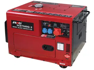 Lydsvag diesel Generator - 230 eller 400 volt