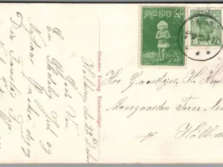Julemærke 1915 på Postkort