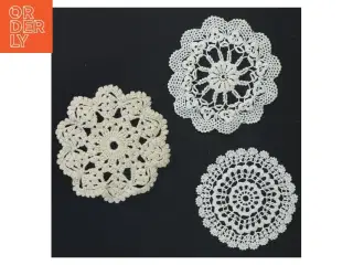 3 hæklede doilies (str. Ø 13 cm)