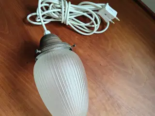 Vintage loftlampe med glaskuppel