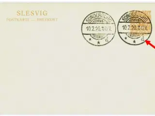 Brevkort m. sjældent Sønderborg-stempel