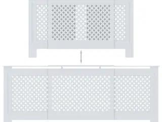Radiatorskjuler 205 cm MDF hvid