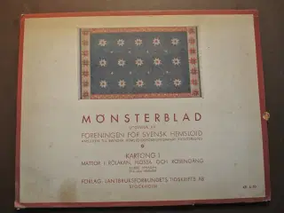 mönsterblad kartong 1 mattor i rölakan, flossa och