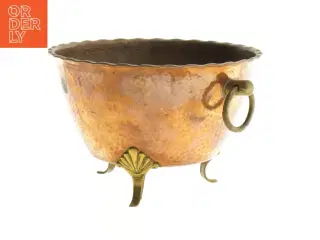 Vintage kobberkar med håndtag (str. 14 x 9 cm)