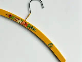 Vintage træbøjle m deko, gul