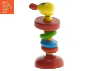 Træfigur med fugl (str. 11 cm)