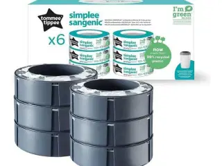 Udskifter Tommee Tippee Simplee Sangenic 6 enheder