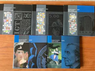Danmark årbøger 2001-2005 med postfriske frimærker