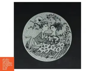Dekorative tallerkner med illustrationer, Bjørn Wiinblad fra Nymølle (str. 4 styk. ø. 15 cm)