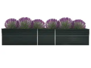 Forhøjet plantekasse 400x80x45 cm galvaniseret stål antracitgrå