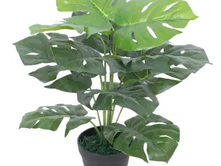 Kunstig monstera-plante med potte 45 cm grøn