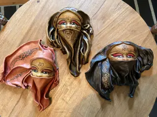 3 orientalske lædermasker