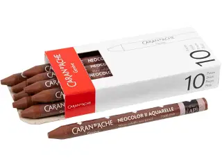 CARAN D’ACHE Neocolor II Vokspastel - Brown, 10 stk.