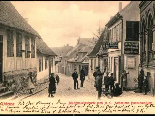 Odense - Munkemøllestræde med H.C. Andersens Barndomshjem - W.K.F. u/n - Brugt