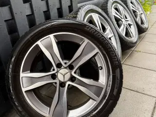 17” 5x112 Originale Mercedes alufælge med Bridgest